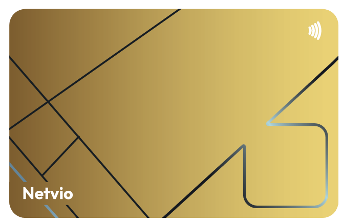 Tarjeta Plástica NFC Netvio estandar Oro